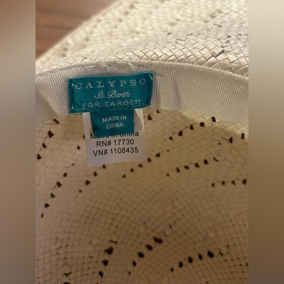Calypso beach hat, St. Barth for Target, white paper lightweight floppy cute hat - Picture 7 of 8